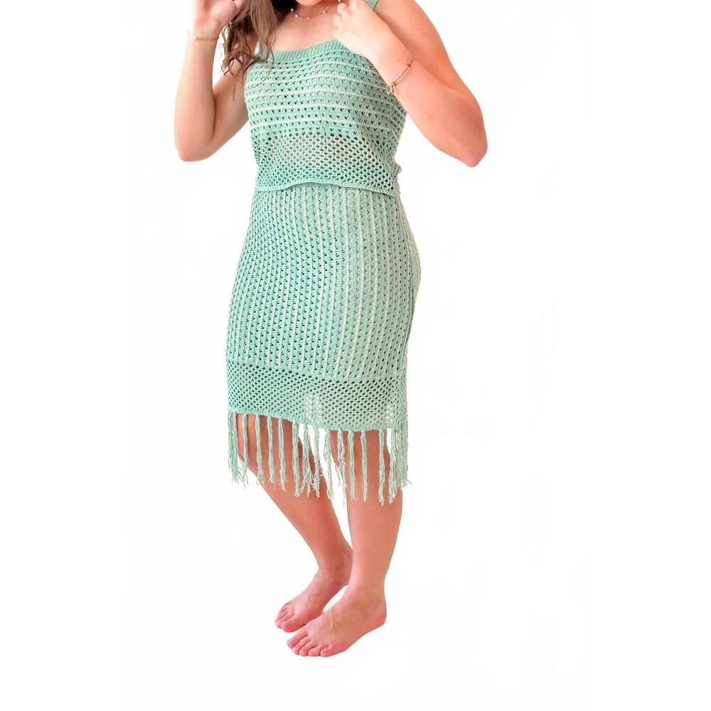 NEW URBAN DAIZY cher boho vibe two piece set in green